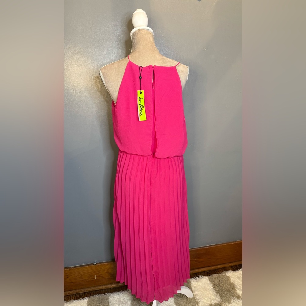 Sam Edelman Pleated Midi Dress in Island Pink - Picture 5 of 7